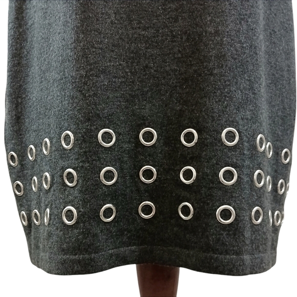 🎁NWOT Calvin Klein Dress. Grommets on Neckline & Bottom Zippers on Sleeve Cuffs - Picture 10 of 15